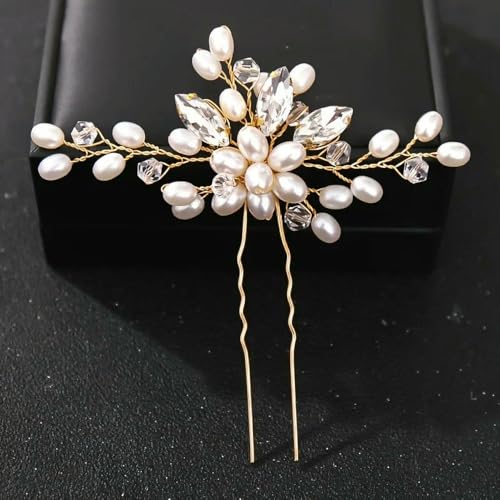 Mode Kristall Perle Strass Haarnadeln Stick Haar Clip Für Frauen Braut Haar Zubehör Party Hochzeit Haar Clips Schmuck von SIHAOYY