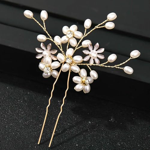 Mode Kristall Perle Strass Haarnadeln Stick Haar Clip Für Frauen Braut Haar Zubehör Party Hochzeit Haar Clips Schmuck von SIHAOYY