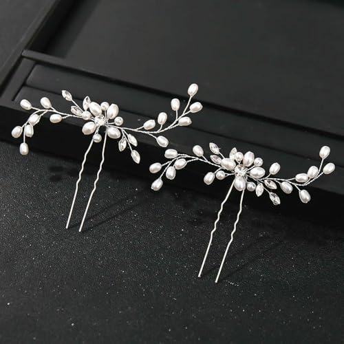 Mode Kristall Perle Strass Haarnadeln Stick Haar Clip Für Frauen Braut Haar Zubehör Party Hochzeit Haar Clips Schmuck von SIHAOYY
