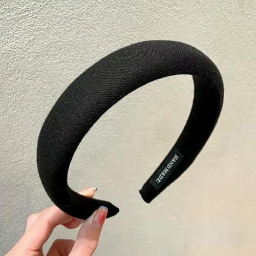Mode Druck Gitter Schwamm Vintage Elastische Haarband Haar Hoop Stirnband Frauen Mädchen Breite Seite Haarband Weibliche Haar Zubehör von SIHAOYY