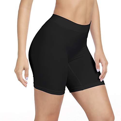 SIHOHAN Radlerhose Damen kurz, Unterhosen mit Bein Boxershorts Damen Kurze Leggings Shorts, Unterziehhose Hose unter Kleid Radler Unterwäsche, hohe Taille und Bequem(Schwarz,3XL) von SIHOHAN