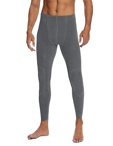 SIHOHAN Herren Thermo Unterhose Lang,Extra Warme Herren Thermounterhose Bein Bequeme,Lange Gefütterte Unterhosen Männer,Thermo Leggings Thermoleggings Winter Thermounterwäsche(Grau-03,XXL) von SIHOHAN