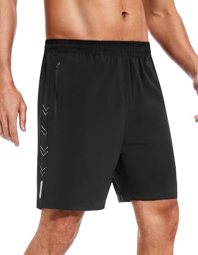 SIHOHAN Sporthose Herren Kurz - Schnell Trocknend Herren Shorts Leicht und Atmungsaktiv Kurze Hosen Herren mit Reißverschlusstasche für Fitness Laufsports von SIHOHAN