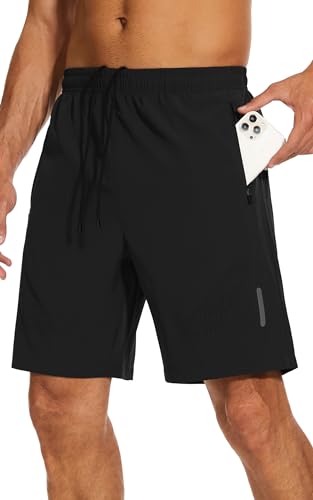 SIHOHAN Sporthose Herren Kurz - Schnell Trocknend Herren Shorts Leicht und Atmungsaktiv Kurze Hosen Herren mit Reißverschlusstasche für Verschiedene Freizeit und Sport Gelegenheiten von SIHOHAN