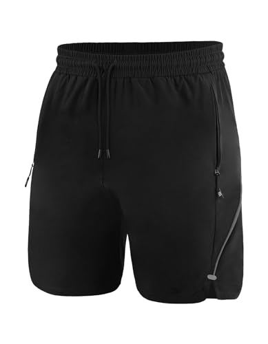 SIHOHAN Sporthose Herren Kurze Laufshorts Schnell Trocknend Jogginghose Leichte Trainingshose Leicht und Atmungsaktiv mit Reißverschlusstasche von SIHOHAN