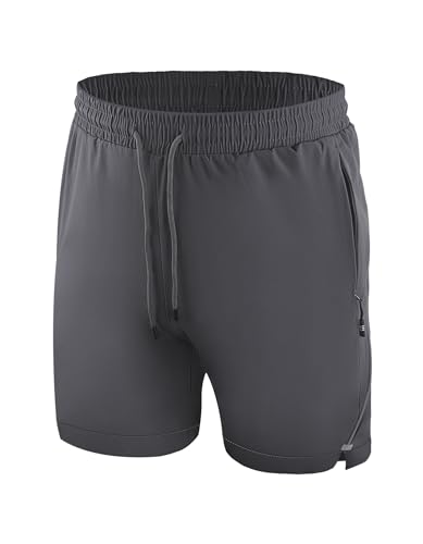 SIHOHAN Sporthose Herren Kurze Laufshorts Schnell Trocknend Kurze Jogginghose Herren Leichte Trainingshose Herren Kurz Leicht und Atmungsaktiv mit Reißverschlusstasche von SIHOHAN