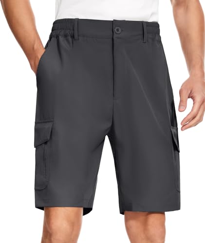 SIHOHAN Wanderhose Herren Kurz - Sommer Leichte Schnelltrocknend Kurze Hosen Herren Atmungsaktiv Stretch Cargo Shorts mit 7 Taschen für Trekking Outdoor von SIHOHAN