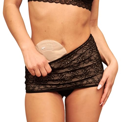 SIIL StomaBandage Schwarz Ostomy | Colostomy Bag Holder inside | Stoma Gürtel | Stomabeutel-Abdeckung | L von SIIL