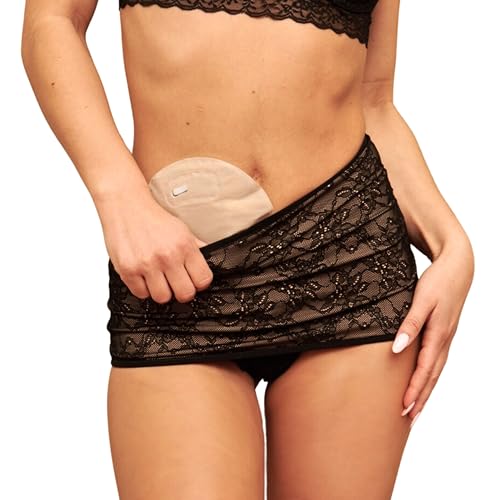 SIIL Stoma Bandage, Stomabeutel Schwarz, Abdeckung für Stomabeutel für Frauen Kolostomie Urostomie Illeostomie Kolostomie Bag Covers XS-XXL von SIIL