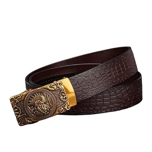 SIJICHAG Herren-Gürtel aus echtem Leder, Zwölf Sternzeichen, automatische Schnalle, modische Oberschicht aus Rindsleder, Jeansgürtel, Herren-Stil, 37061 Huhn-Kaffee, 125 cm SIJICHAG Herren-Gürtel aus echtem Leder, Zwölf Sternzeichen, automatische Schnalle, modische Oberschicht aus Rindsleder, Jeansgürtel, Herren-Stil, 37061 Huhn-Kaffee, 125 cm von SIJICHAG