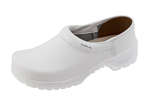 SIKA 125 Comfort Robuster Clog - Breite Passform und Fußbett aus Holz - Besonders Gute Strapazierfähigkeit - Weiß - Gr. 37 von SIKA