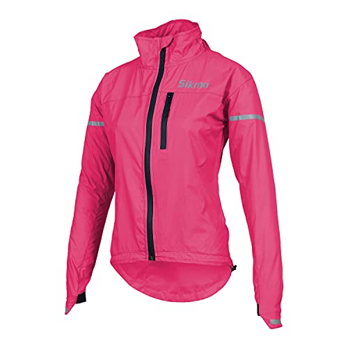 Sikma Damen Mädchen Fahrradjacke, Regenmantel, weiblich, wasserdicht, wasserdicht, lässig, Oberteil, Outdoor, rose, M von Sikma