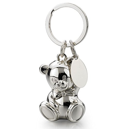 SILBERKANNE Schlüsselanhänger Bär 9x4x2 cm Silber Plated versilbert in Premium Verarbeitung. Fertig zum verschenken mit schicker Geschenkverpackung von SILBERKANNE