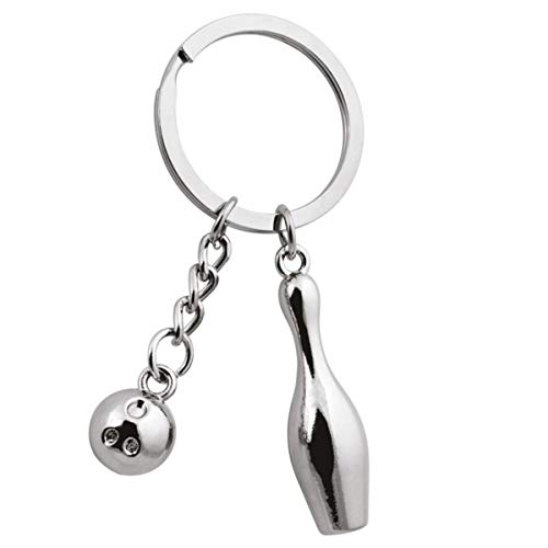 SILBERKANNE Schlüsselanhänger Bowling 7,5x3,0 cm Premium Silber Plated edel versilbert in Top Verarbeitung von SILBERKANNE