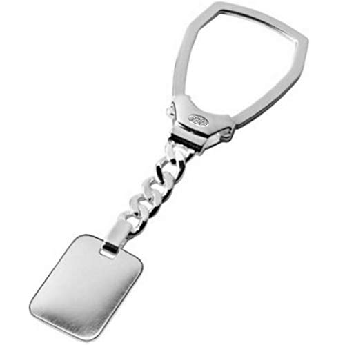 SILBERKANNE Schlüsselanhänger Classic 9x2,5x5 cm 925 Silber Sterling in Premium Verarbeitung von SILBERKANNE