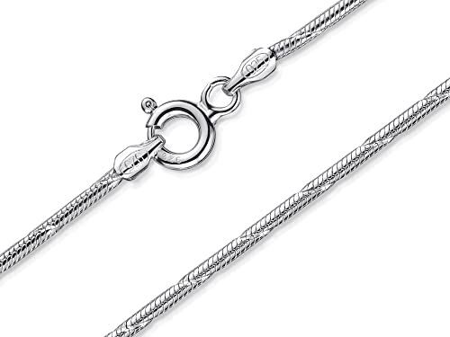 1,4mm Schlangenkette, geprägt - echt 925 Silber, Länge 50cm von SILBERKETTEN STORE DEIN SCHMUCK ONLINE SHOP