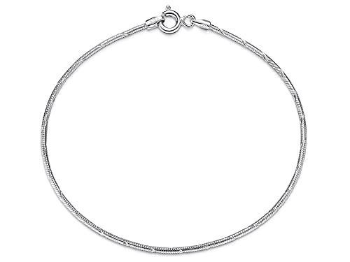 1,4mm Schlangenkette Armband, geprägt - echt 925 Silber, Länge 18cm von SILBERKETTEN STORE DEIN SCHMUCK ONLINE SHOP