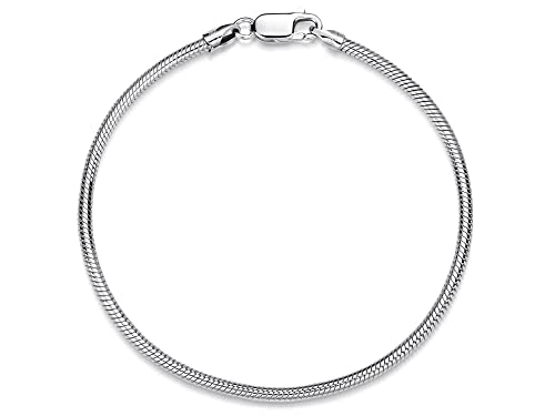 2,2mm Schlangenkette Armband - echt 925 Silber, Länge 22cm von Silberketten Store