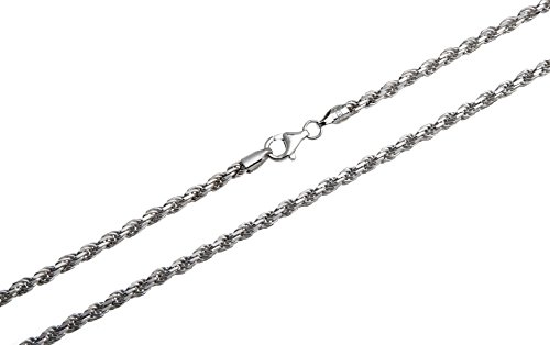 3mm Kordelkette - 925 Sterling Silber, Länge 38-100cm von SILBERKETTEN STORE DEIN SCHMUCK ONLINE SHOP