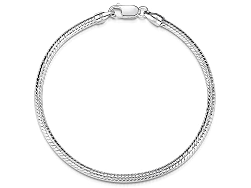 3mm Schlangenkette Armband - echt 925 Silber, Länge 25cm von SILBERKETTEN STORE DEIN SCHMUCK ONLINE SHOP