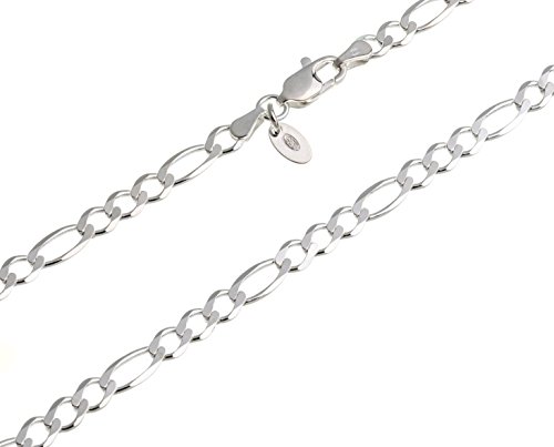 4,5mm Figarokette, Silberkette in echt 925 Silber, Länge wählbar von 38-100cm von SILBERKETTEN STORE DEIN SCHMUCK ONLINE SHOP