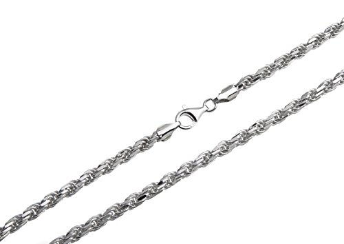 4,5mm Kordelkette - 925 Sterling Silber, Länge 38-100cm von SILBERKETTEN STORE DEIN SCHMUCK ONLINE SHOP