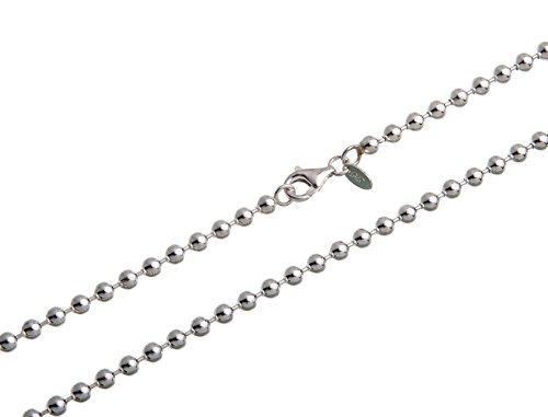 4mm Kugelkette in 925 Silber - Länge 40-100 cm (Sonderlängen auf Anfrage) von SILBERKETTEN STORE DEIN SCHMUCK ONLINE SHOP