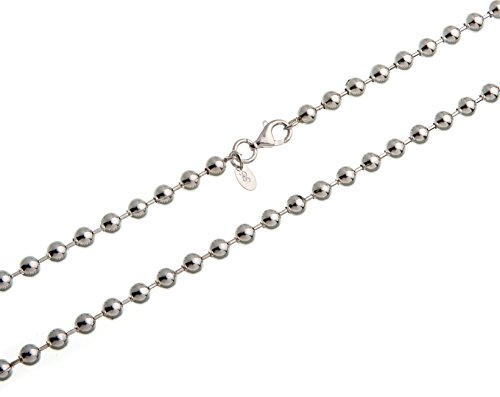 5mm Kugelkette - 925 Sterling Silber, Länge 40-100cm von SILBERKETTEN STORE DEIN SCHMUCK ONLINE SHOP