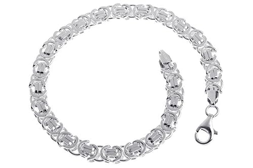 Flaches Königskette Armband 925 Silber - 6mm , Länge 16-25cm von SILBERKETTEN STORE DEIN SCHMUCK ONLINE SHOP