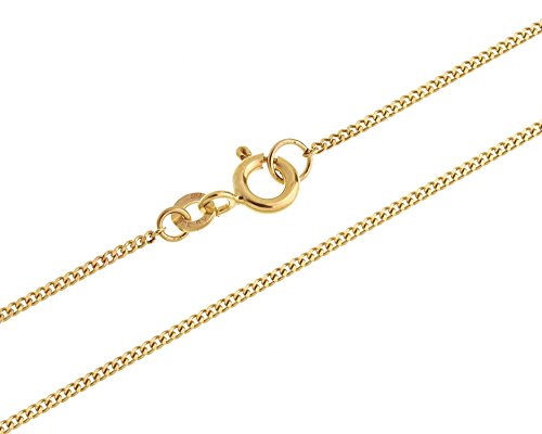 Silberketten Store Kinder-Panzerkette 1,2mm - echt 333 Gold - Länge wählbar 32-37cm von Silberketten Store