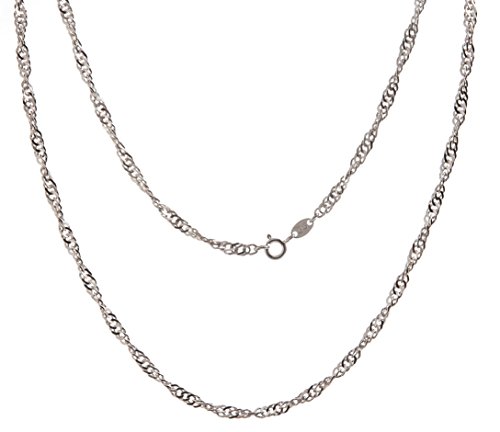 Kinder-Singapurkette 2,3mm - Länge 33cm, 925 Silber von SILBERKETTEN STORE DEIN SCHMUCK ONLINE SHOP