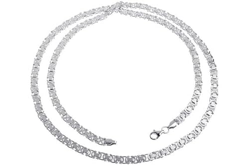 SILBERKETTEN STORE DEIN SCHMUCK ONLINE SHOP Königskette, flach 4,6mm Breite | Halskette echt 925 Silber | Länge wählbar von 40cm - 100cm (55) von SILBERKETTEN STORE DEIN SCHMUCK ONLINE SHOP