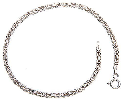 Königskettearmband, vierkant 2,5mm x 2,5mm - massiv 925 Silber, Länge 20cm von SILBERKETTEN STORE DEIN SCHMUCK ONLINE SHOP