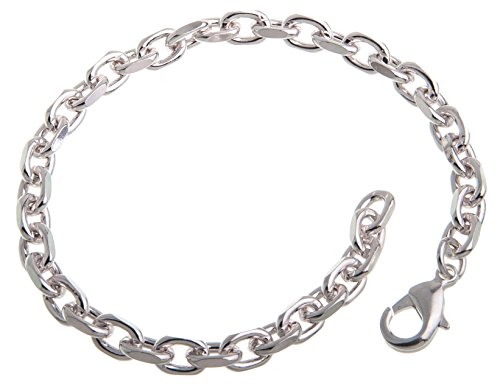 Massives 4,5mm Ankerkettenarmband - echt 925 Silber, Länge 17cm von SILBERKETTEN STORE DEIN SCHMUCK ONLINE SHOP