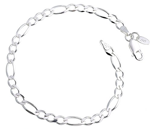 Massives 4,5mm Figaro Armband - 925 Sterling Silber, Länge 16-25cm von SILBERKETTEN STORE DEIN SCHMUCK ONLINE SHOP