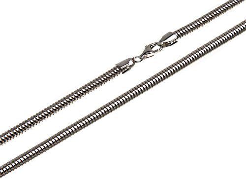 Ovale Schlangenkette 4,5mm - 925 Silber, Länge 40cm von SILBERKETTEN STORE DEIN SCHMUCK ONLINE SHOP