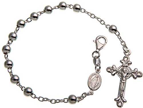 Rosenkranz Armband Alejandro 925 Silber, Länge wählbar von 18-23cm von Silberketten Store