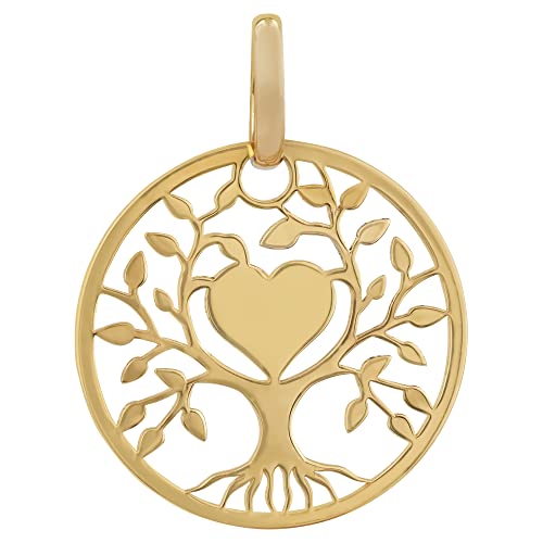 Anhänger Lebensbaum mit Herz | echt 585 Gold | Kettenanhänger von Silberketten Store