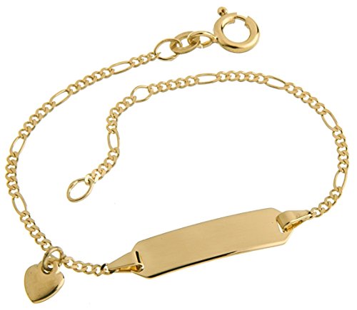 Silberketten Store Baby- / Kinder-ID-Armband, 333 Gold, inkl. Gravur, Länge 14cm Silberketten Store Baby- / Kinder-ID-Armband, 333 Gold, inkl. Gravur, Länge 14cm von Silberketten Store