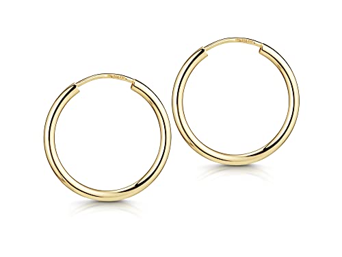 SILBERKETTEN STORE DEIN SCHMUCK ONLINE SHOP Creolen Breite 15mm | echt 333 Gold | edle Damenohrringe von Silberketten Store