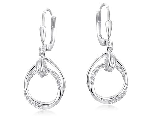SILBERKETTEN STORE DEIN SCHMUCK ONLINE SHOP Edle Ohrhänger rund mit Zirkonia SJR | echt 925 Silber | Damen Hängeohrringe nickelfrei SILBERKETTEN STORE DEIN SCHMUCK ONLINE SHOP Edle Ohrhänger rund mit Zirkonia SJR | echt 925 Silber | Damen Hängeohrringe nickelfrei von Silberketten Store