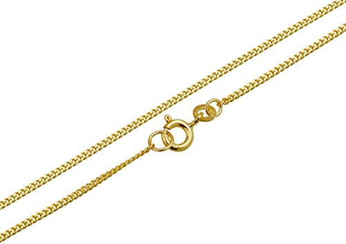 SILBERKETTEN STORE DEIN SCHMUCK ONLINE SHOP Feine Panzerkette Breite 1,4mm | echt 333 Gold | hochglanzpolierte Goldkette | Echtgold mit Federringverschluß von Silberketten Store