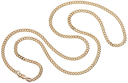 SILBERKETTEN STORE DEIN SCHMUCK ONLINE SHOP Panzerkette Gold 585 Damen 85cm I filigrane Goldkette Damen hochglanz 3mm Stärke I hochwertige Echtgold Halskette für Frauen mit Federring Verschluss von SILBERKETTEN STORE DEIN SCHMUCK ONLINE SHOP