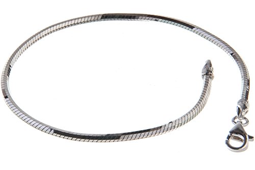 Schlangenkette Armband, achtkant, 2mm Breite - massiv 925 Silber, Länge wählbar 16-25cm von Silberketten Store