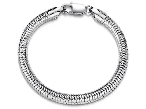 Schlangenkette Armband 6mm - 925 Silber Länge 18-25cm von SILBERKETTEN STORE DEIN SCHMUCK ONLINE SHOP