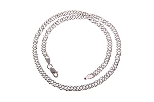 Zwillingspanzerkette 5,5mm breit - 925 Sterling Silber, Länge 38-100cm von SILBERKETTEN STORE DEIN SCHMUCK ONLINE SHOP