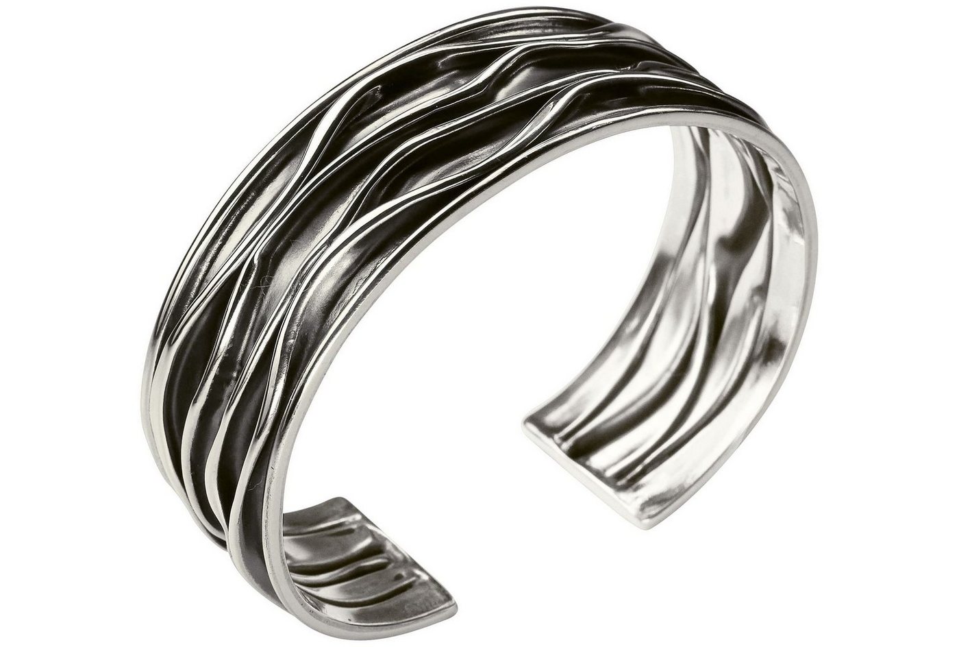 SILBERMOOS Armreif Armreif "In Falten gelegt", 925 Sterling Silber SILBERMOOS Armreif Armreif "In Falten gelegt", 925 Sterling Silber von SILBERMOOS