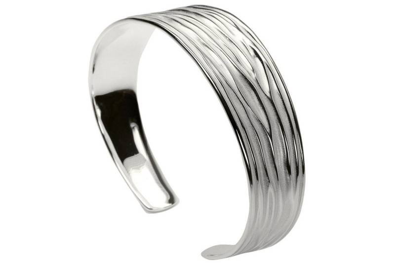 SILBERMOOS Armreif Armreif in Wellenstruktur, 925 Sterling Silber von SILBERMOOS