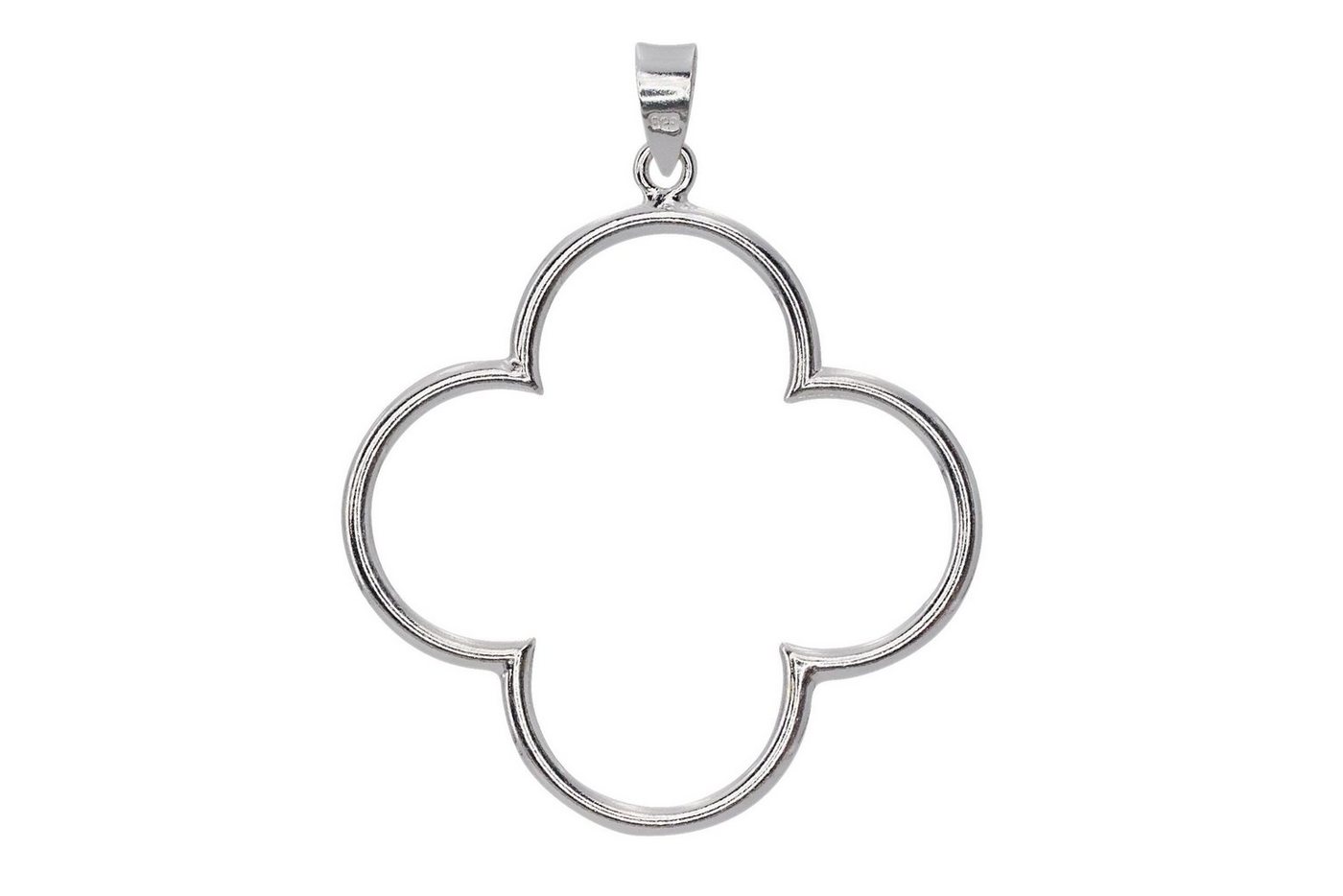 SILBERMOOS Blumenanhänger Kleiner Kleeblatt Anhänger, 925 Sterling Silber SILBERMOOS Blumenanhänger Kleiner Kleeblatt Anhänger, 925 Sterling Silber von SILBERMOOS
