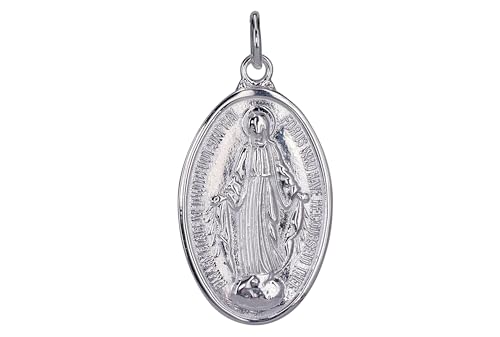 SILBERMOOS Damen Anhänger Maria Madonna Amulett 925 Sterling Silber von SILBERMOOS